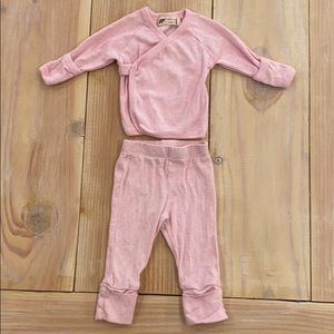 Organic Monica and Andy 0-3 month kimono outfit